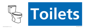 Toilets Illustrated Dementia Friendly Sign NHS Style Blue